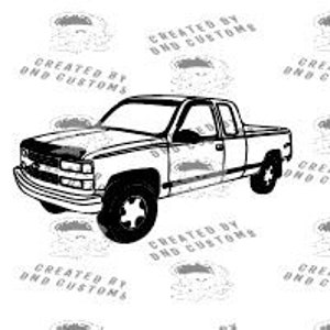 1995 Truck SVG Design, 1995 Truck SVG, 1995 Silverado Extended Cab (Digital File Only)