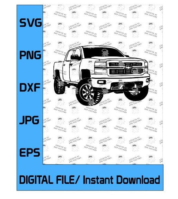 Lifted Silverado SVG Silverado SVG 4x4 Silverado digital | Etsy Hong Kong