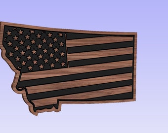 Montana State American Flag Design, digital download, home and or wall decoration, office, Cricut