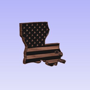 Louisiana state flag American flag digital design.