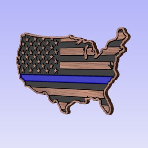 US Flag Policeman This Blue Line SVG, Support the Police Design, Police Officer Flag, Police SVG