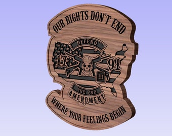 Feelings US FLAG 2nd Amendment digital design. Support the Second Amendment!