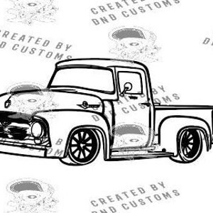 1956 Ford F100 Truck SVG, Truck SVG, Classic Truck SVG