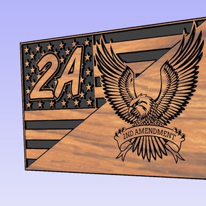 Eagle Flag Split 2nd Amendment digital design. Support the Second Amendment!