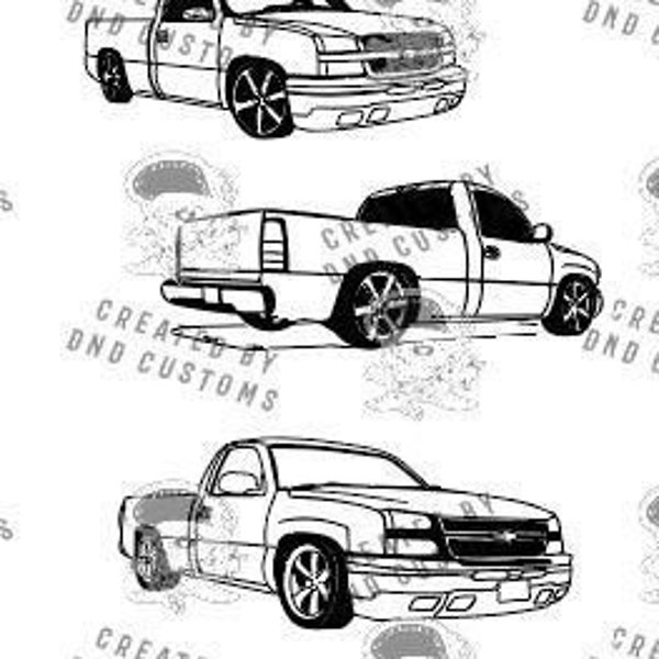 2006 Truck SVG Design, 2006 Silverado SVG,1999-2006 Silverado (Digital File Only)