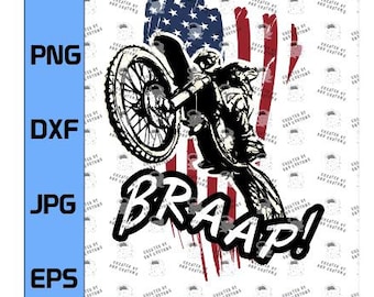 ¡Braap! Bandera de cruce de motor, motocicleta, carreras MX, rack de motociclismo, motocross racking SVG (sólo archivo digital)