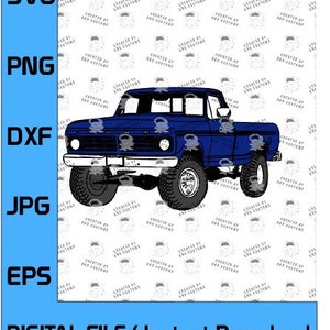 1974 F-250 Ranger 4x4 F-150 F-350 F250 Truck Digital Design SVG, DXF, png, jpg For CNC Criciut Screenprint