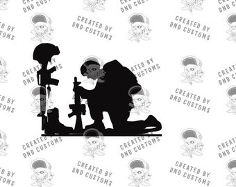 Fallen Soldier SVG EPS DXF Cricut cnc Cut File