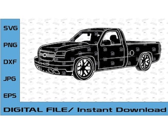 2006 Chevy Truck SVG Design, 2006 Chevy Silverado SVG 1999-2006 Silverado (Digital File Only svg, eps, dxf, png) Chevrolet Silverado