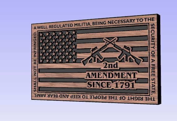 2nd Amendment SVG Eps Flag With Two AR-15 Rifles - US Flag Eps ...
