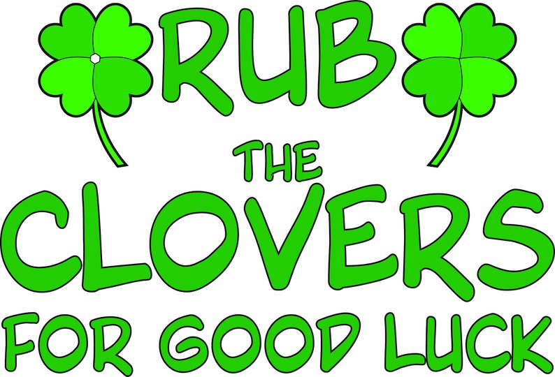 St Patrick's Day Rub the clovers for good luck. Etsy