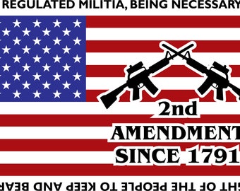 Defend 2nd Amendment digital design.  Support the 2nd Amendment!  SVG EPS