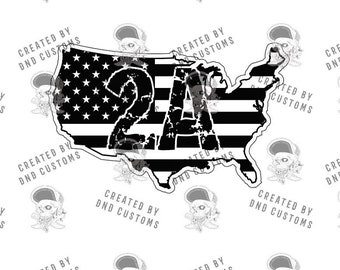 USA FLAG 2nd Amendment digital design SVG For Cricut and Silhouette Machines. Support the Second Amendment and Protect The 2nd Amendment!