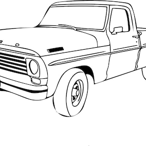 1967 Ford Truck F100 F-150 F-350 F-250 Ford Truck Digital Design SVG, DXF, png, jpg For CNC Criciut Screenprint