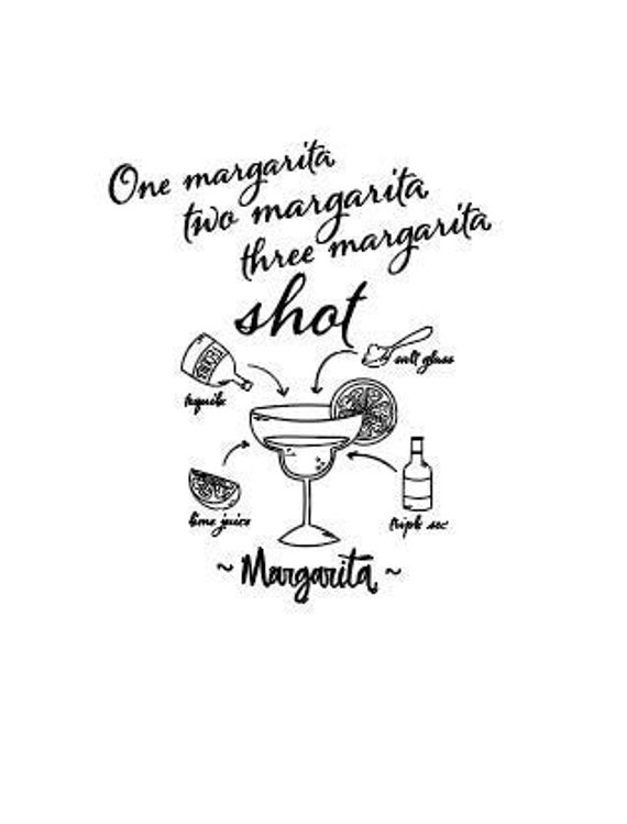 One Margarita Two Margarita Three Margarita SHOT Country Etsy