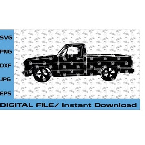 1984 Chevy Square Body 1500, 2 Wheel Drive Chevrolet Ck1500 Square Body, 1973-1987 Chevy Truck SVG (Digital File Only png, eps, dxf, jpg)
