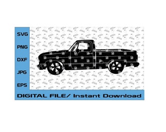 1984 Chevy Square Body 1500, 2 Wheel Drive Chevrolet Ck1500 Square Body, 1973-1987 Chevy Truck SVG (Digital File Only png, eps, dxf, jpg)