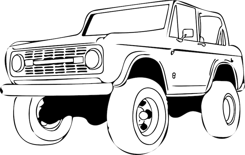 Download 1968 Ford Bronco Classic Bronco Digital Design SVG DXF png | Etsy