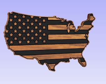 US with FLAG - SVG (Digital File Only)