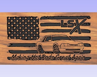 Making Hotrods Great Again! Mustang Foxbody  LSX Swap SVG, Automotive svg, LS Swap everything!