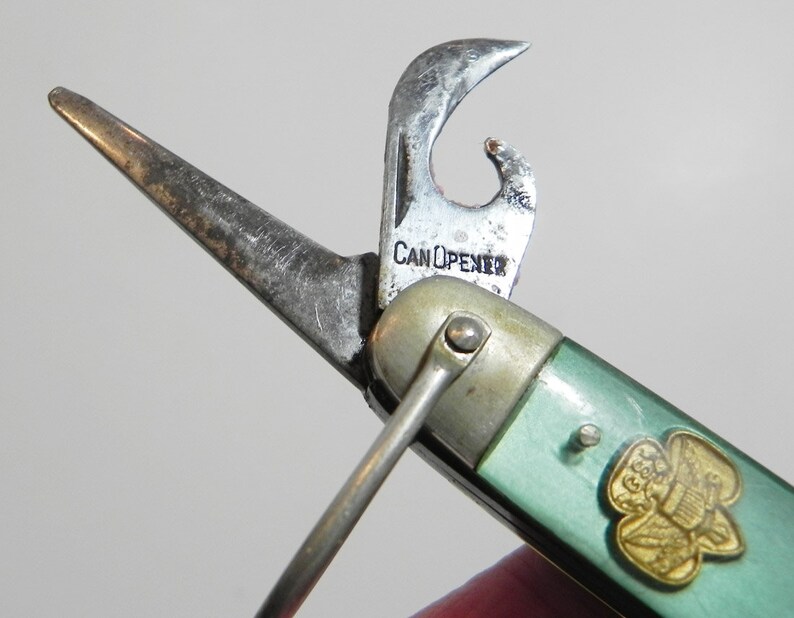 Vintage Green Handled Kutmaster Girl Scout Pocket Knife Etsy