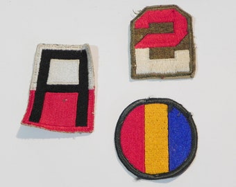 3 US Army Division Military Patches