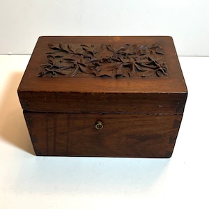 Beautiful Wooden Box with carved top