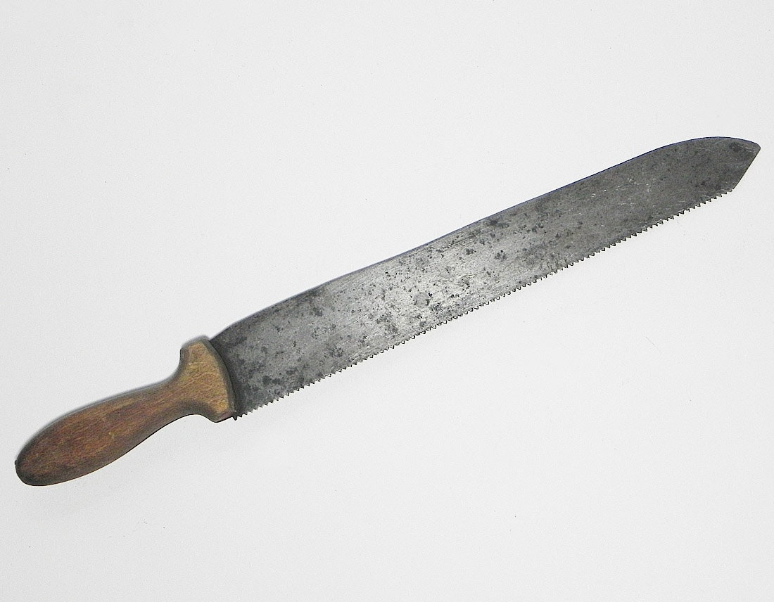 Large 1800's Saw Tooth Butcher Knife Etsy