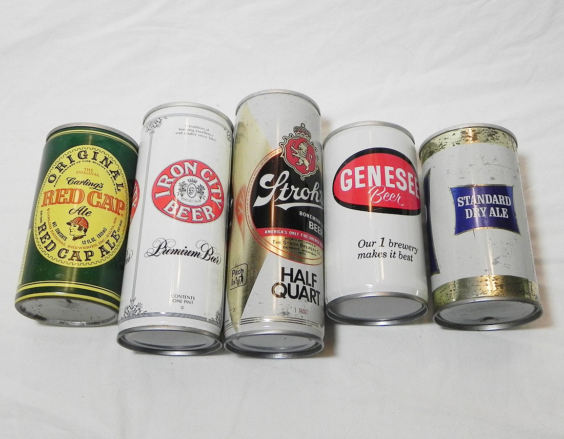 LOT 3 25 Vintage Beer Cans From the 70's and Early Etsy
