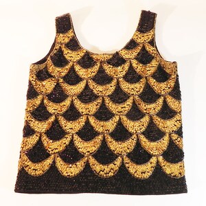 Vintage 1980s Sequin Top with back zipper