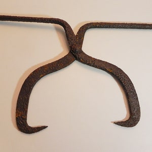 Hand Forged, Civil War Era Two Person Railroad Tie Clamp, For Lifting And Placing Down Railroad Ties