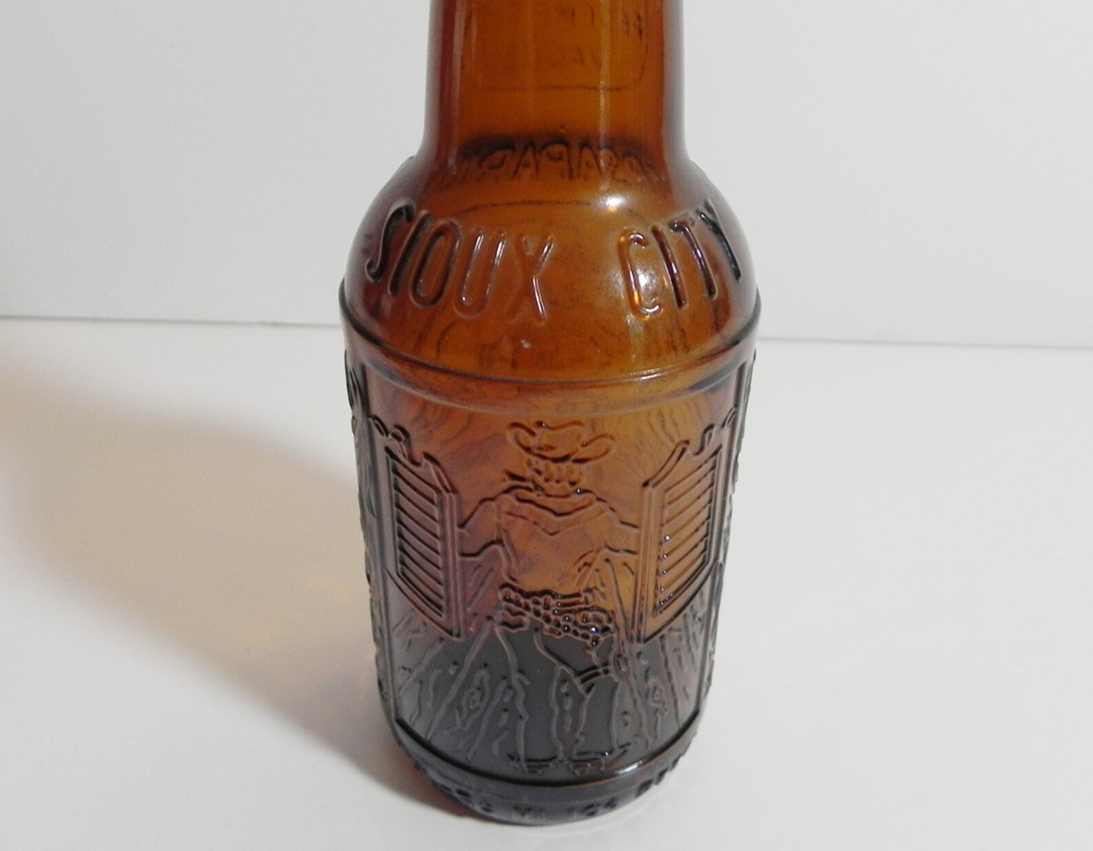 3 Vintage Amber Colored Bottles Etsy