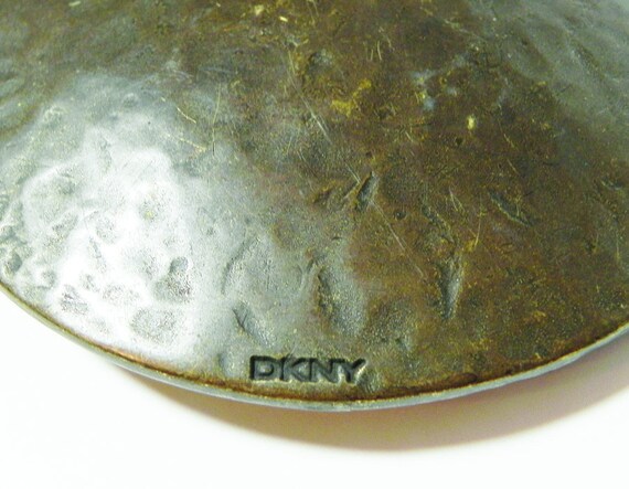 Rare Vintage DKNY Black Leather Belt with studs - image 8