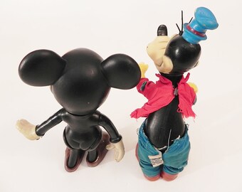 Mickey Mouse and Goofy Rubber Dolls 1970s Dakin - Etsy