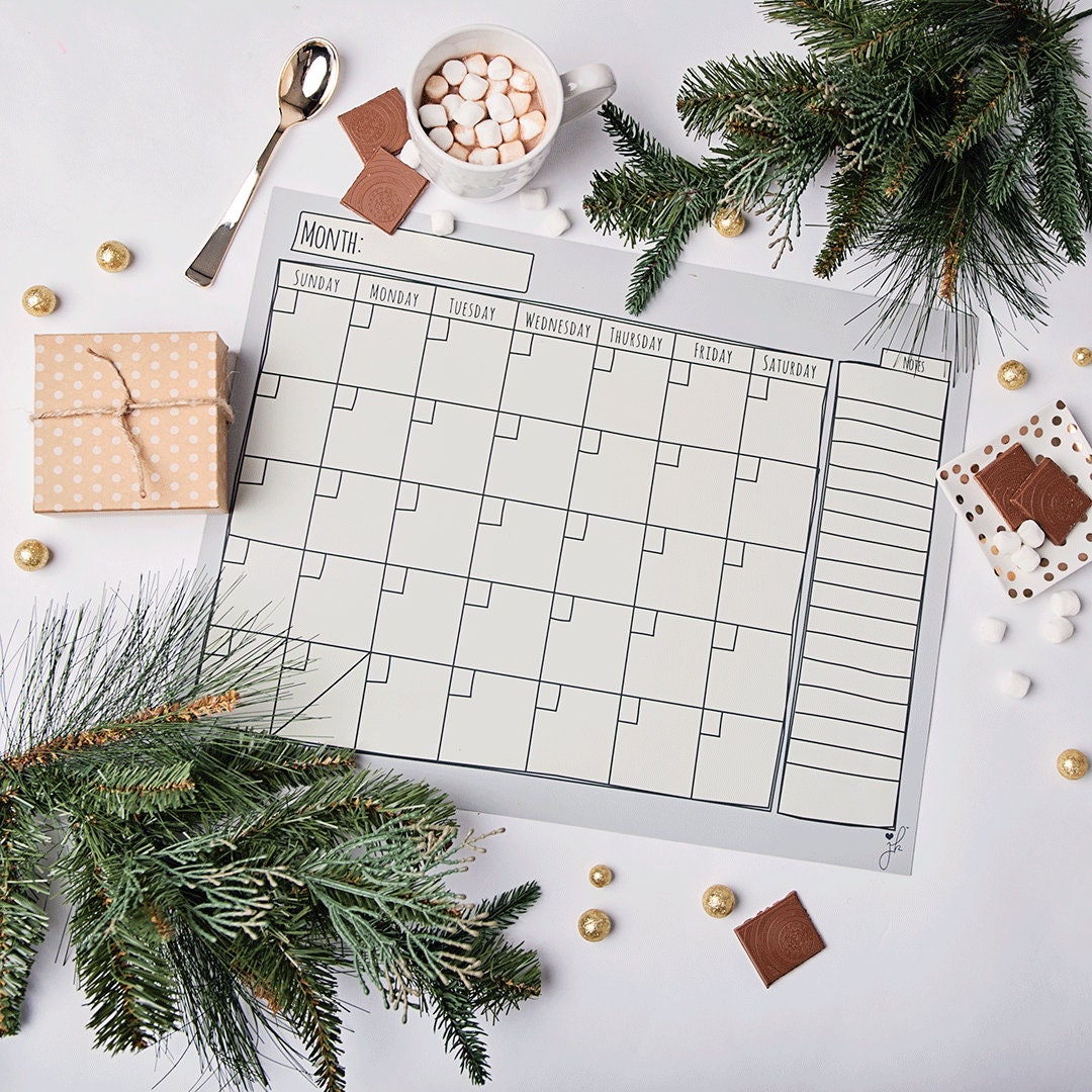 Magnetic Dry Erase Calendar Board for Fridge Large Whiteboard