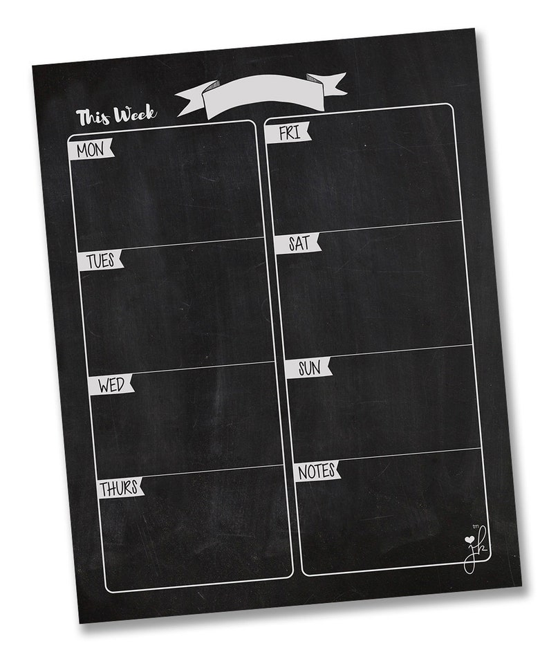 Jennakate Magnetic Weekly Chalkboard Calendar Task Manager to Do List 11x14 Weekly Dry Erase Board Menu Planner Message Center image 3