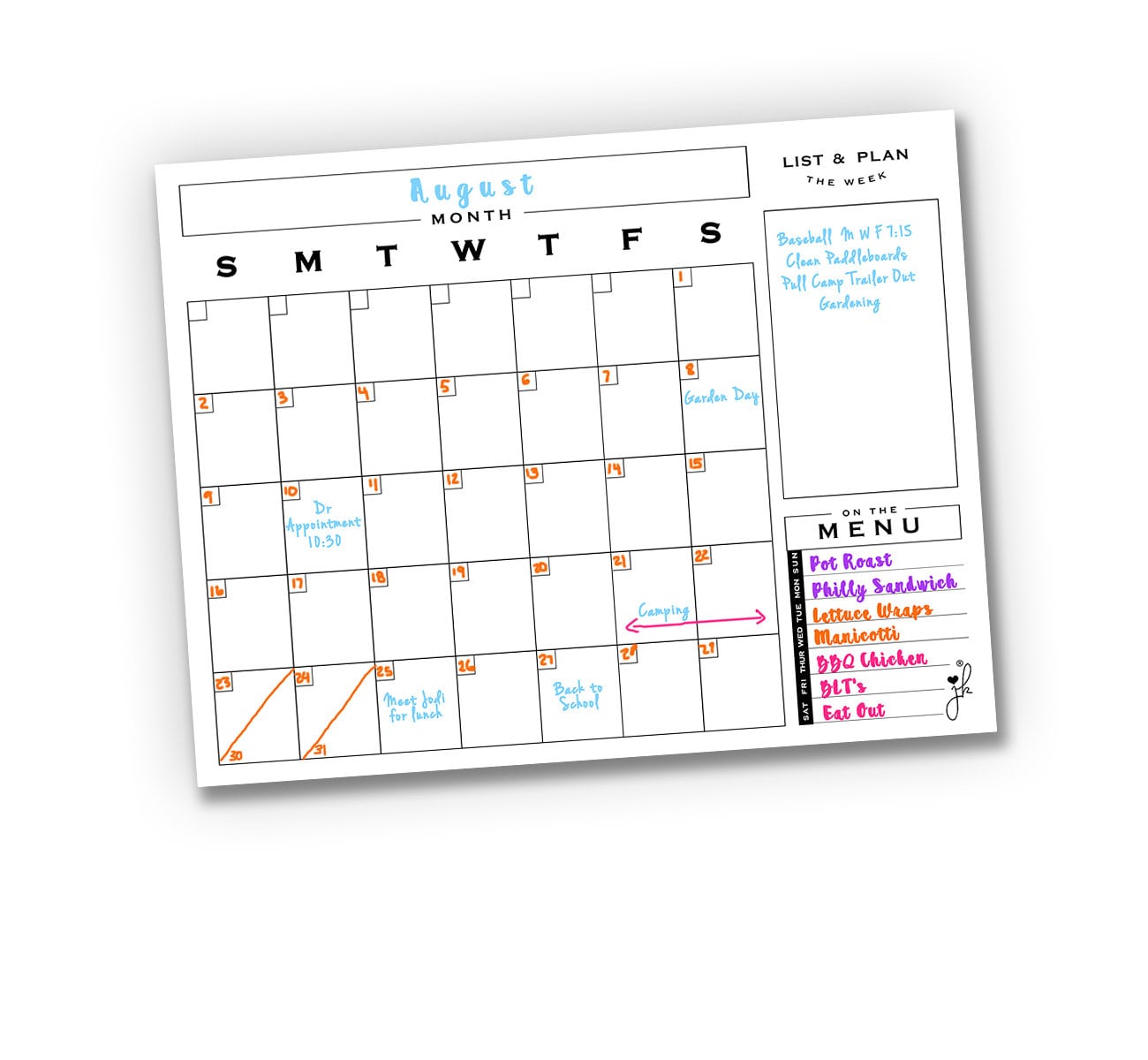 Modern Dry Erase Weekly Week of Wall Calendar White Board /dry Erase Decal  Calendar, Weekly Calendar, Weekly Dry Erase Wall Decal 