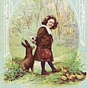 Cartolina di Pasqua realizzata in Germania con delicata goffratura