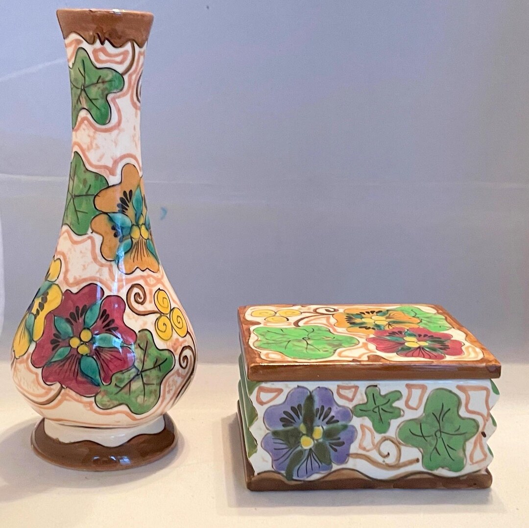 Vintage Royal Goedewaagen Gouda Holland Handpainted Vase and