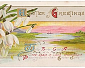 Easter Greetings Postcard  Sailing Scene