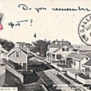 Arthur Livingston Real Photo Postkarte, Nantucket Island Postkarte, Broadway Sconset Postkarte