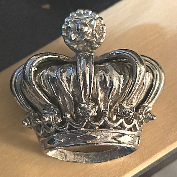 Vintage Beau Sterling Crown Brooch