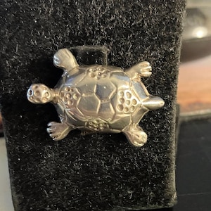 Vintage Mexico 925 Sterling Silver Sea Turtle Pin Brooch, V,intage Silver Jewelry, Sterling Silver Jewelry, Figural Brooch