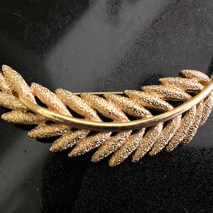 Big Vintage Monet Shimmering Leaf Pin Brooch