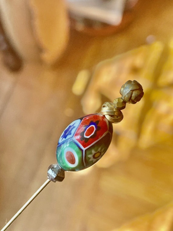 1950s Venetian Glass Murano Glass Hatpin