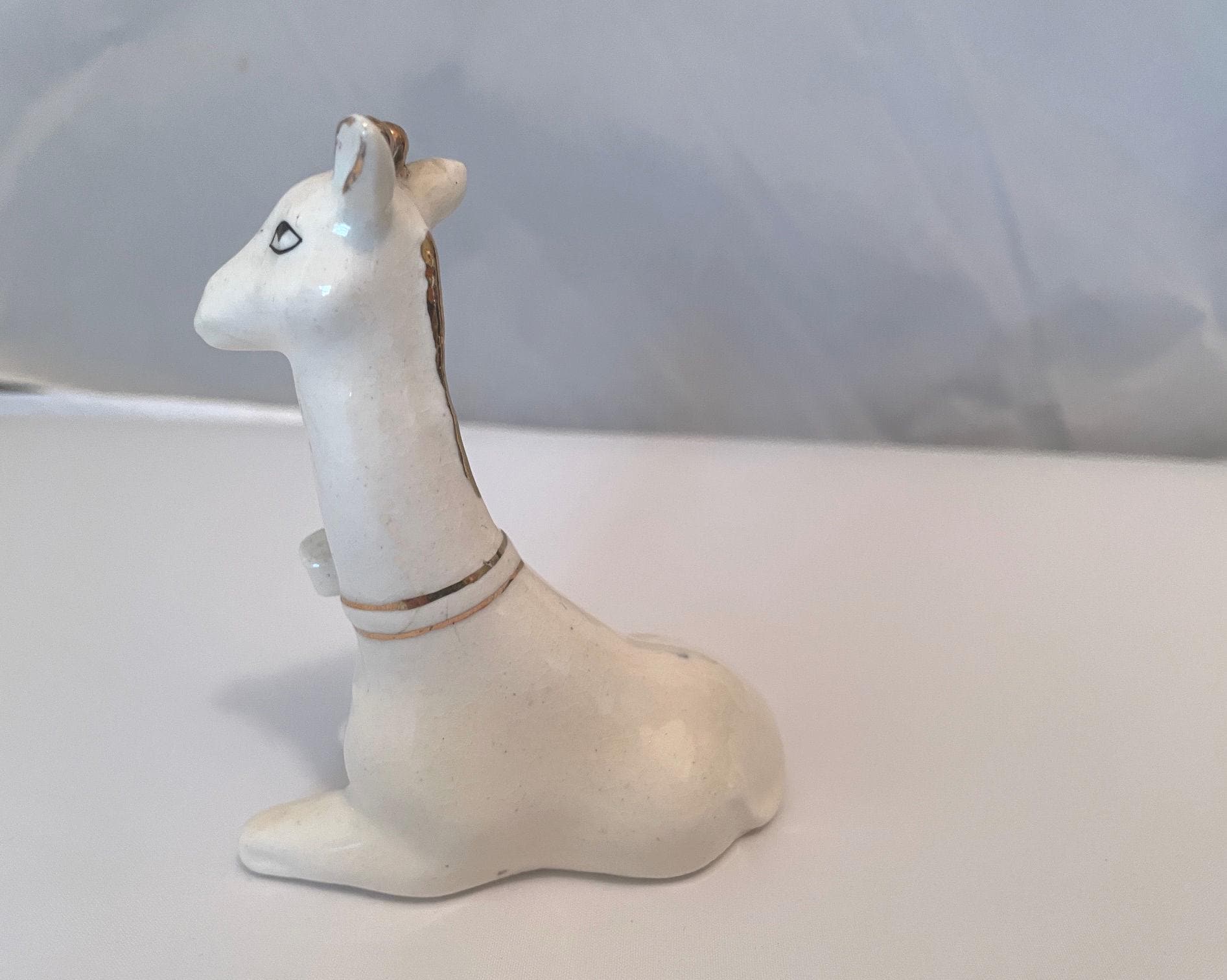 RARE Vintage Japan Porcelain Giraffe Figurine, Shelf Decor
