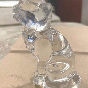 Vintage im Ruhestand Lenox Fancy Cat Daydreams, Kunst Glas Figur