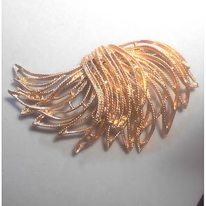 Große Vintage Openwork Brosche Florentiner Finish