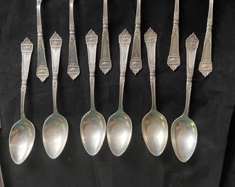 Wallace Rose Point Sterling Silver Cream Soup Spoon – 5 7/8", Antique Flatware, Excellent Condition, Made 1900-1940