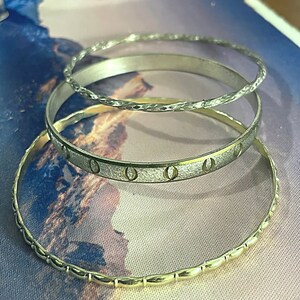 Three Vintage Bangle Bracelets
